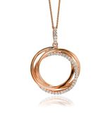 Orphelia Pendant + Chain Rose Circles Zirconium ZH-7024