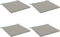 vidaXL - Zitkussens - 4-delig - SOEST - 100% Polyester - Grijs