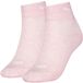 PUMA 2-paar ademende Quarter sneakersokken dames - Mesh - Dunne katoenen zomerse sportsokken dames - 42 - Roze