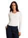 Tom Tailor - Slim fit T-shirt met lange mouwen en logoprint - Maat S - Whisper White