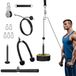 Poulie pour câble Lat Pulldown - Système de poulie pour la maison - Câble en acier - Barre droite et corde à triceps - Entraînement à domicile