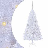 vidaXL Sapin de Noël artificiel Blanc 120 cm PVC et Acier