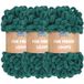 JubileeYarn Fun Vingerlus-garen, polyester, jumbo weight loop garen, 100 g/kluwen, jade, 3 bollen