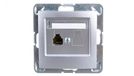 Ospel GPT-1Y/m/18 stopcontact, zilver, IP20, 71 mm, 52,5 g