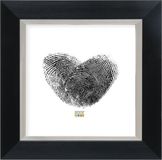 Deknudt Frames fotolijst S41NH2 - zwart met zilverbies - 30x30 cm