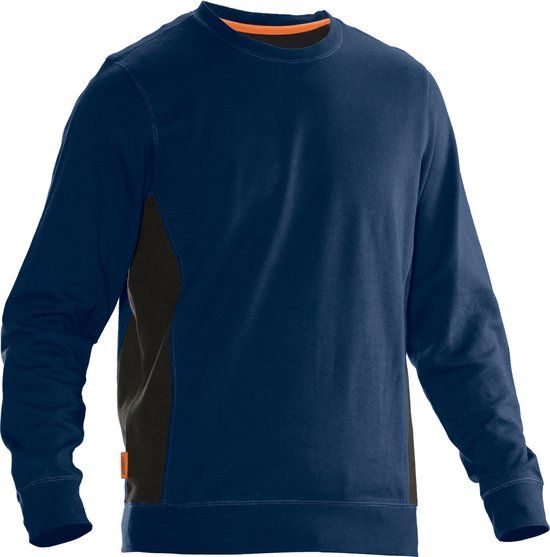 Jobman 5402 Sweatshirt Ronde Hals - Maat M - Blauw / Zwart