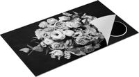 Chefcare Inductie Beschermer Boeket Zwart Wit 89,6x51,6 cm