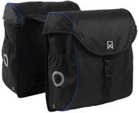 WILLEX Dubbele Bagagetas 300 Zwart/Blauw - 38 Liter - Achter - Polyester - Inclusief Regenhoes
