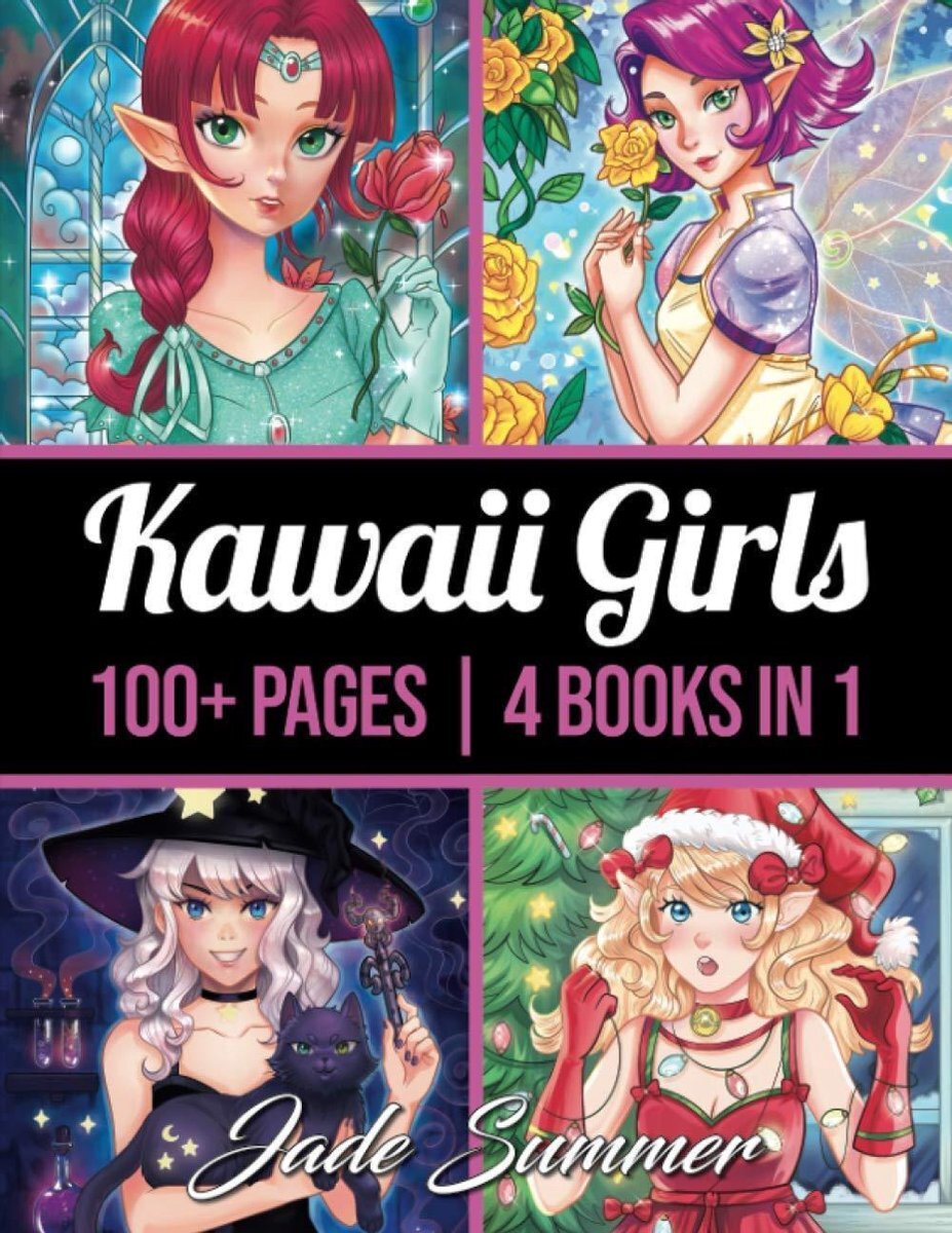 Jade Summer 100 Kawaii Girls - (4 books in 1)