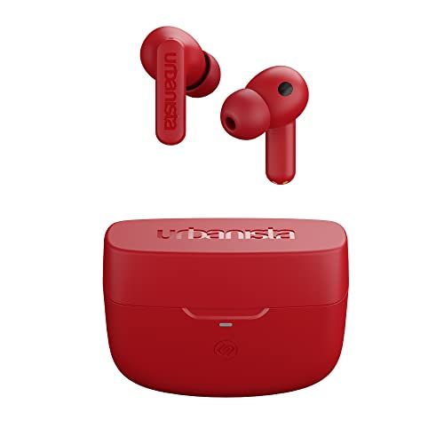 Urbanista Atlanta Hybrid ANC Wireless Earbuds - Vivid Red