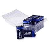 Varta 4922 Longlife Power+, blok 9 V blokbatterij in hersluitbare batterijbox, wit, More Power+, verpakking van 10 stuks