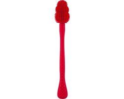 Kong Brush - Schoonmaakborstel - Hondenspeelgoed - 18 cm Rood