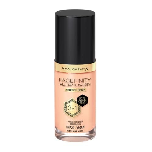 Max Factor Facefinity 3-in-1 All Day Flawless vloeibare foundation, SPF 20 - 40 licht ivoor, 30 ml