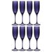 Home Deco Factory Champagneglas - 8x - 13 cl - paars - kunststof - vaatwasserbestendig