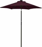 vidaXL Parasol met LED-verlichting 200x211 cm aluminium bordeauxrood