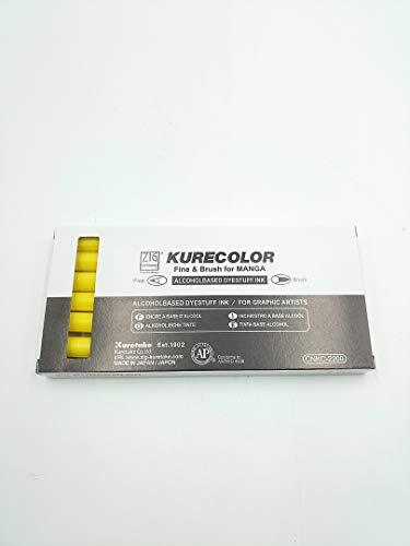 Kuretake Zig Kurecolor Manga Cartoonist Fine & Brush Dual-Tip Marker Citroengeel