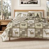 Great Bay Home Lodge Sprei Twin Size Kid's Quilt Set met 1 Sham. Cabine 2-delige omkeerbare All Season Quilt Set. Rustieke Quilt Coverlet Bed Set. Stonehurst Collectie.