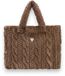 Guess Sac en fausse fourrure tressée marron