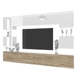 B BELINI GROUP BELINI Wandmeubel Milano 3 300 cm Wit/Sonoma Eiken