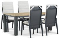 Lifestyle Garden Furniture Lifestyle Vivaro/Veneto 180x90 cm dining tuinset 5-delig