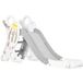 Pangivo Toboggan pour enfants 1,5 à 3 ans Design fusée avec autocollants gris 157 x 46,5 x 80 cm