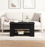 vidaXL Salontafel Zwart Eiken Bewerkt Hout 79 x 49 x 41 cm