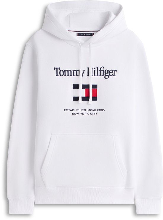Tommy Hilfiger Heren Sweater Katoenmix Wit S