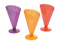 Viphome 6VAI811C Acryl snijden, hoornvorm, 220 ml, hoogte 16,5 cm, glas, verschillende kleuren