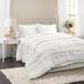 Lush Decor Belle 4-delige dekbedset, kingsize, wit