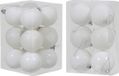 Cosy & Trendy Kerstballen set wit - 6 en 8 cm - mat en glans - 36 stuks