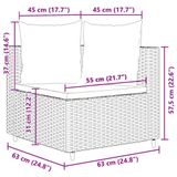 vidaXL 6-delige Loungeset met kussens, polyrattan, grijs