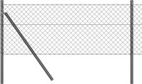 vidaXL Gaashek met grondbevestiging 25 x 0,8 m PVC-Coated Staal Grijs