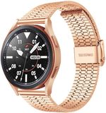 By Qubix - Stalen bandje - Champagne goud - Geschikt voor Garmin Venu 4 (45 mm)