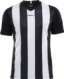 Craft Progress Stripe Shirt Korte Mouw Heren - Zwart / Wit | Maat: 3XL