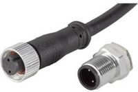 TRU COMPONENTS 1229336 Ronde connector afgewerkt Bus, recht, Stekker, inbouw Totaal aantal polen: 2 1 stuk(s)