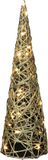 Countryfield LED kegel kerstboom lamp - goud - metaal - 60 cm