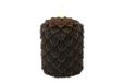 Ledkaars dennen lyon wax D 8,5 H 10 cm donker bruin