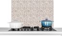 KitchenYeah Spatscherm keuken 80x55 cm - Graniet print - Aluminium