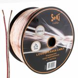 Luidsprekerkabel 2x0,75mm2-100m - transparant - CCA - audiokabel - luidsprekerkabel