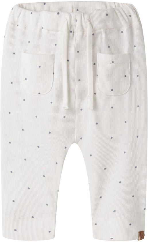 Lil' Atelier Baby Broek Loose fit Coconut Milk Gestreept Biologisch katoen Maat 86