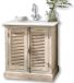 Loberon Meuble de lavabo Cuthbert brun antique/blanc