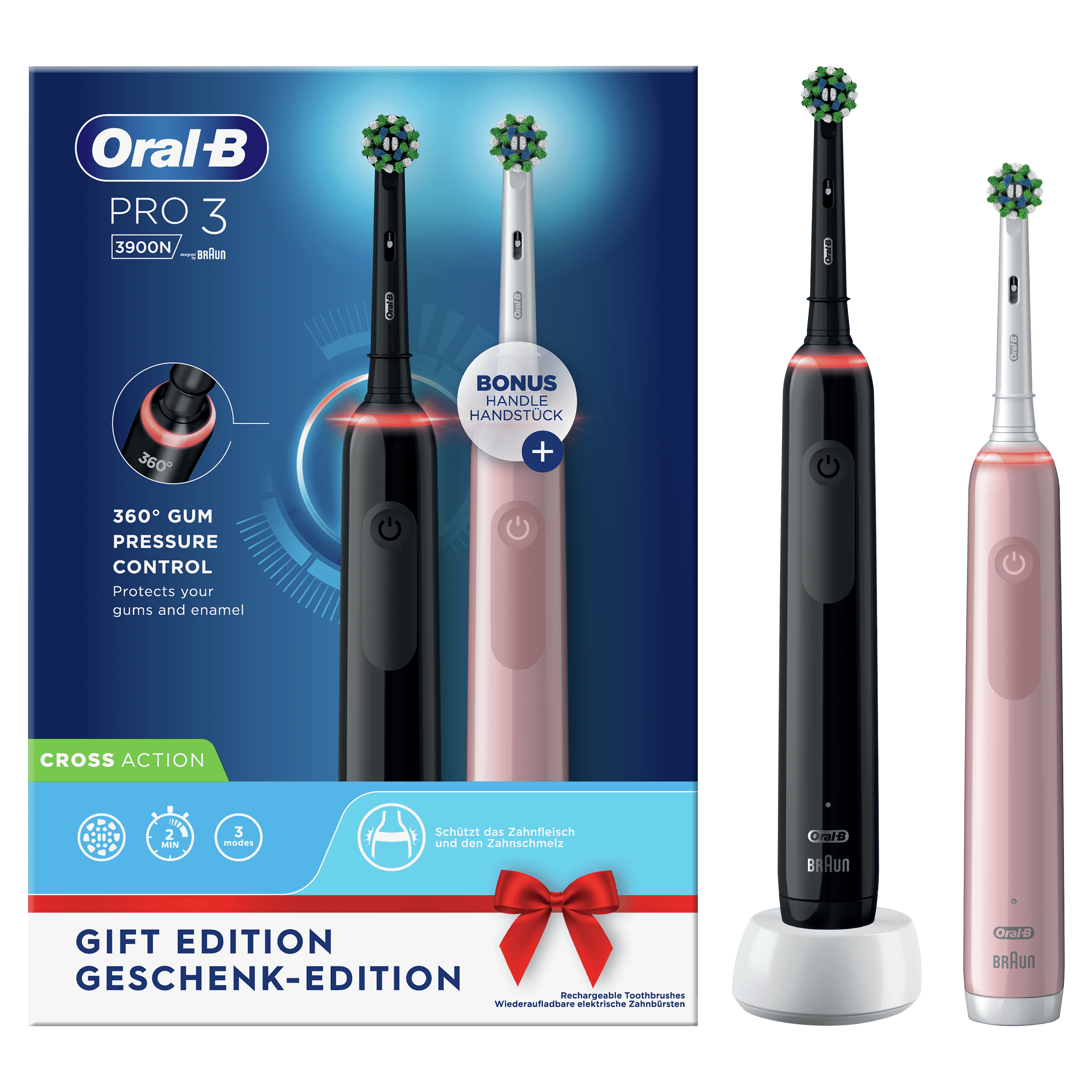 eindeloos valuta Erfgenaam Oral-B 3- 3900 zwart, blauw / duo pack elektrische tandenborstel kopen? |  Kieskeurig.be | helpt je kiezen