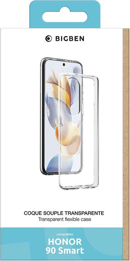 Bigben Connected Hoesje geschikt voor Honor 90 Smart - Flexibel & Ultra-thin TPU, Transparant