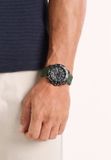 Nautica Riding Sail Quartz Chronograaf Horloge Groen Kast Gemaakt Van 100% Roestvrij Staal En Een Bandje Van 100% Siliconen 45 NAPRSS601, NAPRSS602, NAPRSS603, NAPRSS604, NAPRSS605