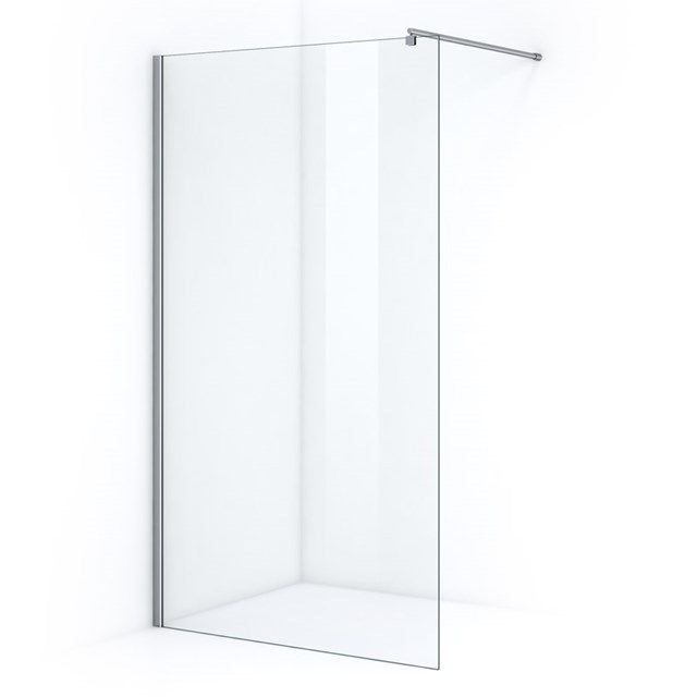 Maxaro Douchewand Inloopdouche Onyx 123cm Veiligheidsglas 6mm Chroom