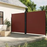 vidaXL - Windscherm - uittrekbaar - 220x1000 cm - bruin
