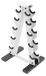 Halterstandaard - Halterrek - 5-laags - Voor 5 paar halters - Draagvermogen: 100 kg - Staal met H-voet - Vrijstaand - 34 x 32 x 65 cm - Wit