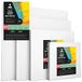 Arteza Schildersdoek, 28-delige set witte canvas-boards van 15.2x15.2, 20.3x20.3, 25.4x25.4, 30.5x30.5 cm, Canvas-doeken van 100% katoen, achterkant van gerecycled karton, Voor schilderen op doek