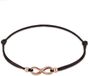 Elli - Armband - Dames Oneindigheid Symbool Elastiek Zwart in 925 Sterling Zilver - Dames
