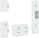 vidaXL - 4-delige Badkamerkast Set - HOORN - Hoogglans Wit